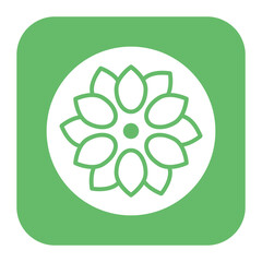 Canvas Print - Lotus vector icon. Can be used for Spa iconset.