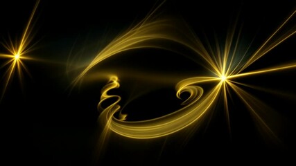 Wall Mural - looped 3d digital animation of dynamic abstract background with glowing lines, circular motion of br