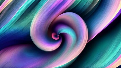 Wall Mural - looped mesmerizing 3d animation of dynamic plasma background with glowing lines purple shades, blue 