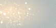 © Valeriia - Gold dust light bokeh. Christmas glowing bokeh and glitter overlay texture for your design on a transparent background. Golden particles abstract vector background.