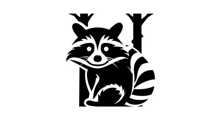 Sticker - a cute raccoon 