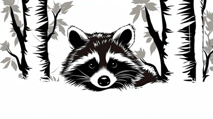 Canvas Print - a raccoon 