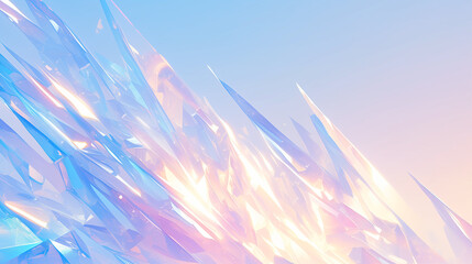 sharp crystal peaks with vibrant pastel colors creating a stunning and dynamic abstract landscape