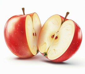 A_realistic_illustration_of_apple_cut_in_half