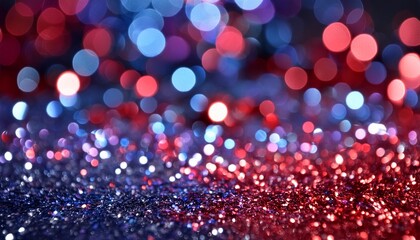 Wall Mural - background of abstract blue red purple and black glitter lights defocused