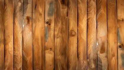 Wall Mural - panorama of vintage brown wood wall pattern and background seamless