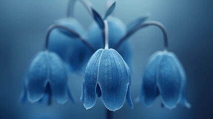 Sticker - blue campanula flowers