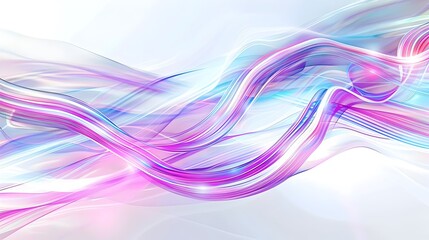 Wall Mural - Vibrant Abstract Light Trails Flowing Across Elegant Digital Background