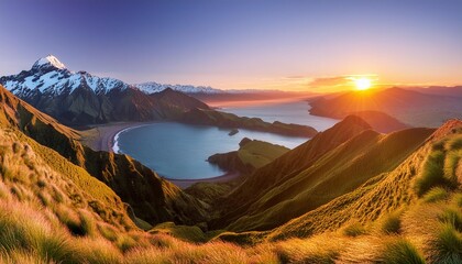 Wall Mural - new zealand sunrise