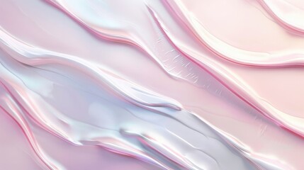 Wall Mural - abstract texture of moisturizer slashes and waves against a soft pastel backdrop, representing the n