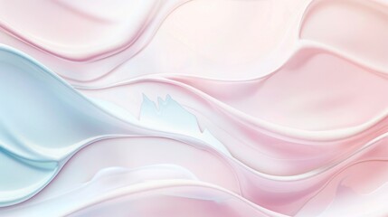 Wall Mural - abstract texture of moisturizer slashes and waves against a soft pastel backdrop, representing the n