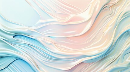 Wall Mural - abstract texture of moisturizer slashes and waves against a soft pastel backdrop, representing the n