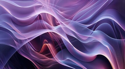 Wall Mural - An abstract background with intertwining organic shapes and undulating lines, creating a dynamic and visually engaging panorama.