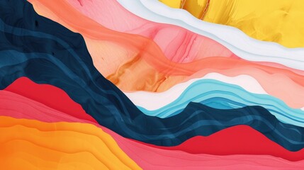 Wall Mural - an abstract background with a mix of vivid colors and layered textures, creating a rich and dynamic 