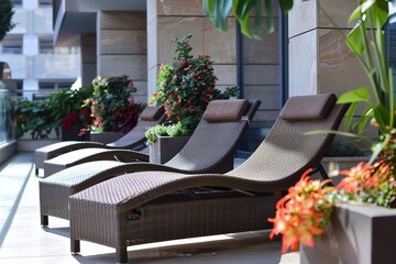 Wall Mural - terrace overlooking the ocean