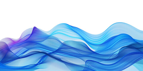 Wall Mural - abstract blue background with smooth lines, futuristic wavy illustration