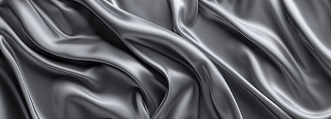 Grey silk or satin luxury cloth texture background