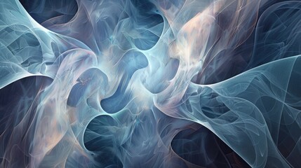 Wall Mural - An intricate panorama of abstract organic shapes and flowing lines, creating a captivating and fluid background wallpaper.