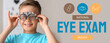 © Pixel-Shot - Little boy undergoing eye test in clinic