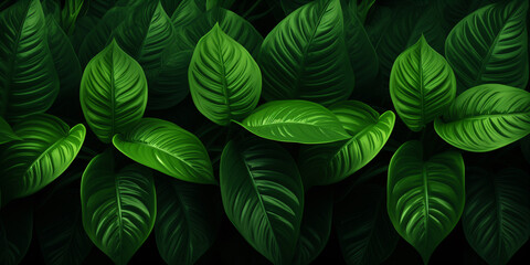 Wall Mural - Bright green leaves background