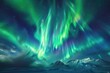 © Alena - Aurora borealis illuminates the dark sky with vibrant colors