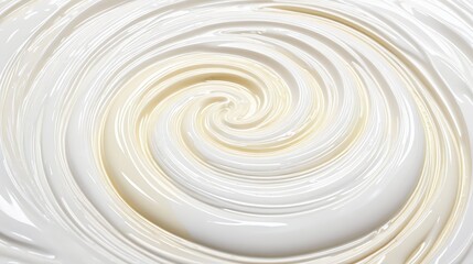 Sticker - Swirl of White Paint on White Background