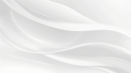 Canvas Print - abstract white and gray smooth wave background, wavy flowing soft gradient, light elegant texture