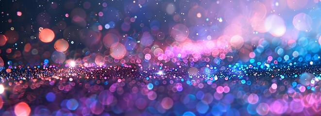 Wall Mural - abstract purple pink blue glitter lights background
