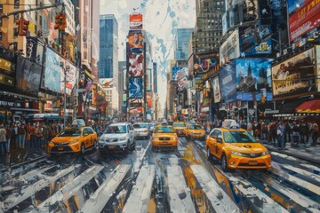 Naklejka na meble Times Square, New York City - A Busy Crossroads