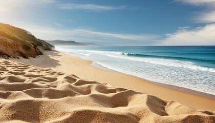 Wall Mural - sandy beach with ocean views