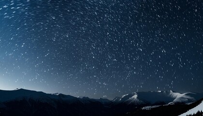 Wall Mural - night black starry sky horizontal background