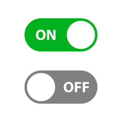 On and off toggle switch icons