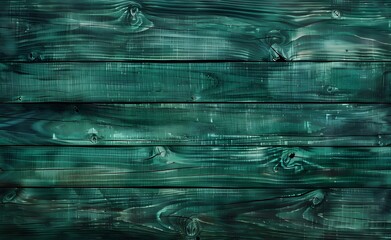 Wall Mural - Emerald Green Wood Plank Texture Background