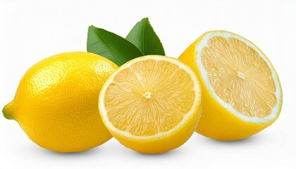 Canvas Print - lemon isolated on transparent background