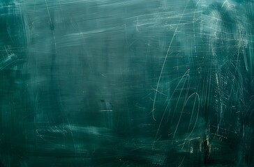 Canvas Print - Green Chalkboard Texture Background With Copyspace