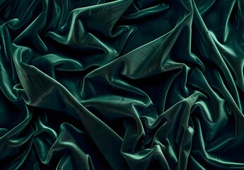 Poster - Elegant Emerald Green Velvet Fabric Texture