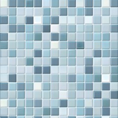 Poster - Seamless Blue Glass Mosaic Tile Pattern