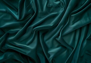 Poster - Teal Velvet Fabric Texture Background