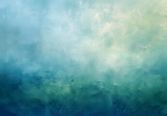 Wall Mural - Abstract Blue Green Ocean Impressionist Painting