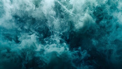 Sticker - Abstract Blue Green Smoke Texture Background