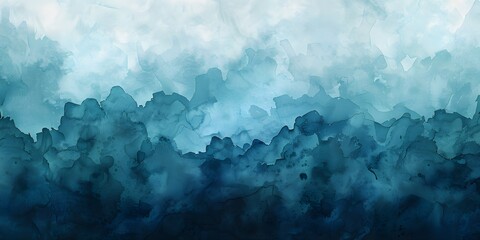 Wall Mural - Abstract Blue & Teal Watercolor Background