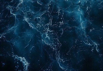 Wall Mural - Abstract Dark Blue Ocean Texture, Aerial View