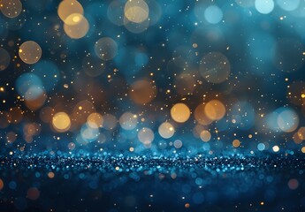 Poster - Abstract Glitter Background with Bokeh and Light Rays