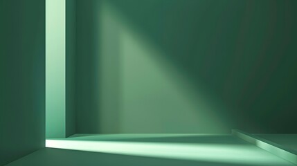 Wall Mural - green studio room mockup for product display