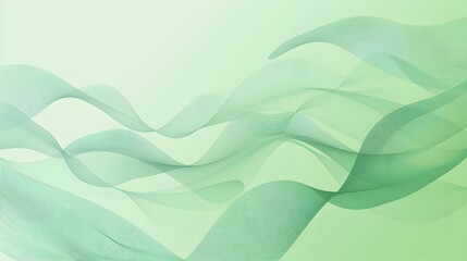 Canvas Print - Abstract Green Wavy Background Vector Art