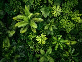 Wall Mural - Tropical Rainforest Canopy Aerial View