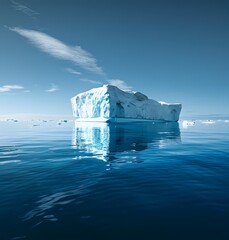 Wall Mural - Majestic Iceberg Floating in Ocean