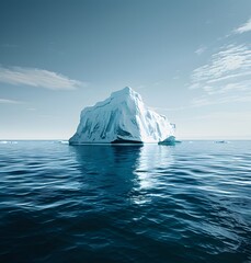 Wall Mural - Majestic Iceberg Floating in Ocean