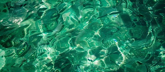 Canvas Print - Emerald Green Water Texture with Ripples