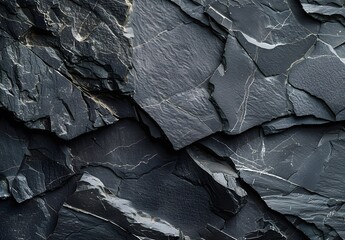 Poster - Dark Gray Slate Stone Texture Background